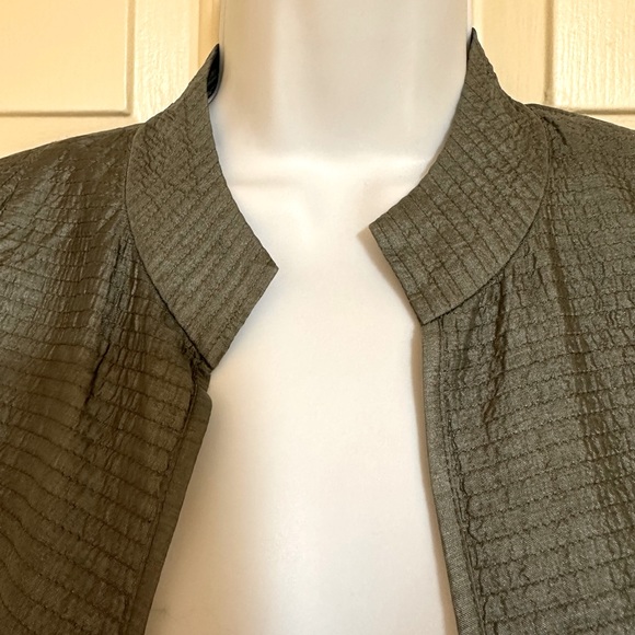 Eileen Fisher Mandarin Collared Silk Evening Jacket - Picture 2 of 9